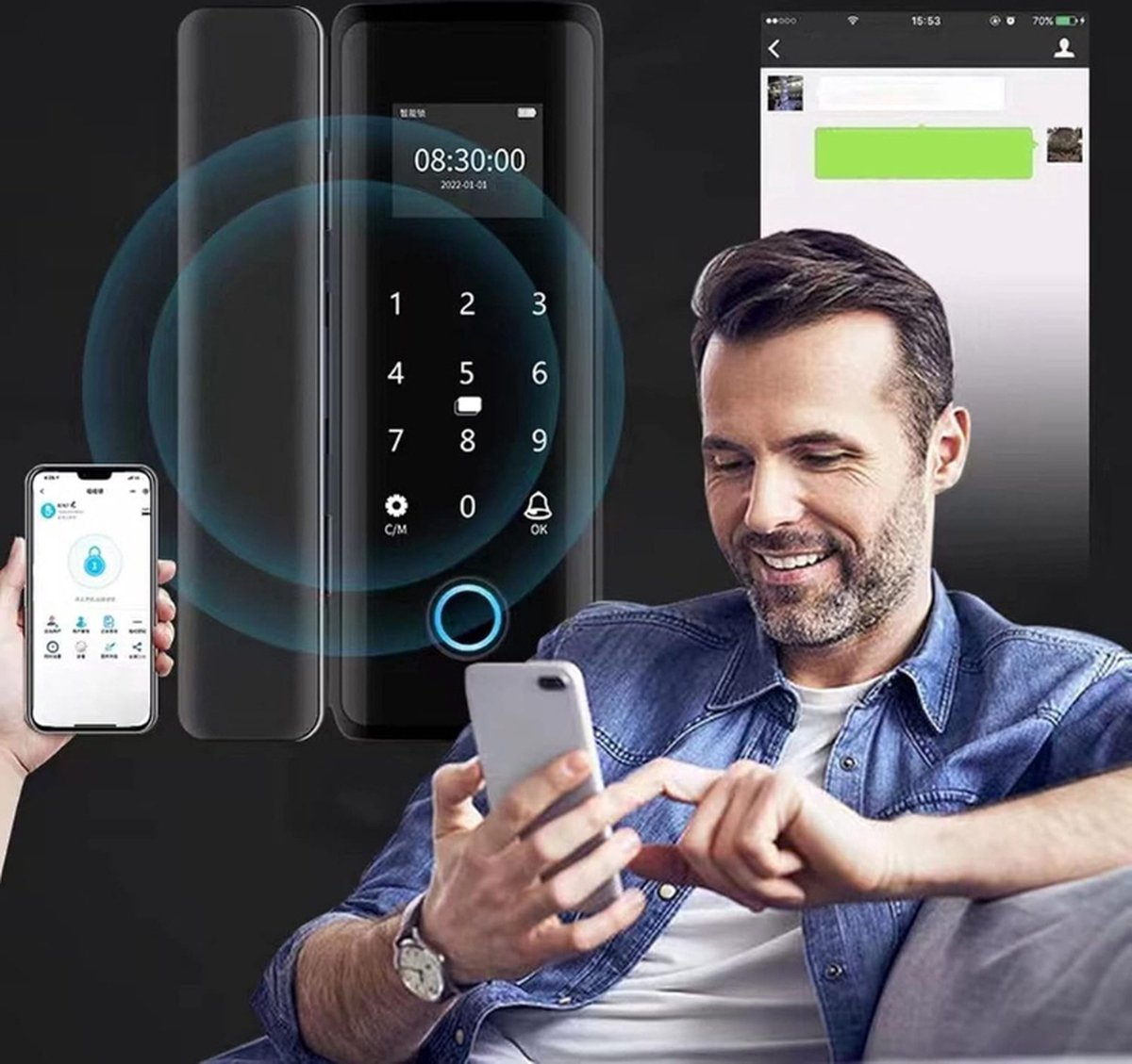 Digitale Vingerafdruk Deurslot Keyless Entry Biometrisch Slot