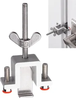 Draagbaar reisdeurslot 9.7x2.2 cm zilver