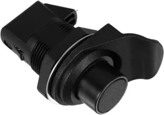 Drukknop slot - 6 x 3 cm - zwart