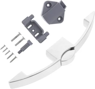 Drukknop slot kampeerauto deurslot kastslot 19,3 cm zilver