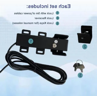 Elektrisch automatisch poortslot zwart