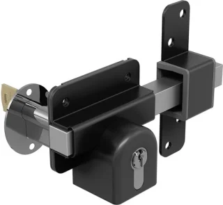 Elektrisch deurslot - 50 mm - zwart/rvs