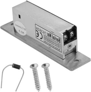 Elektrisch deurslot smalle deuropener DC12V zilver