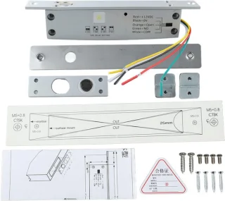 Elektrisch grendelslot - aluminiumkleur