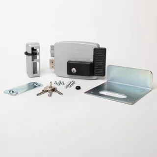 Elektrisch poortslot deurslot aluminium grijs