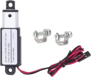 Elektrische lineaire actuator met micromotor, 10 mm slag, aluminium