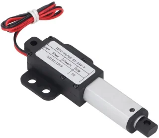 Elektrische lineaire actuator - mini motor - 30 mm slag - zilver