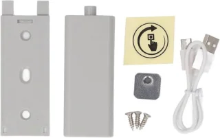 Elektrische magnetische druksluiting lichtgrijs