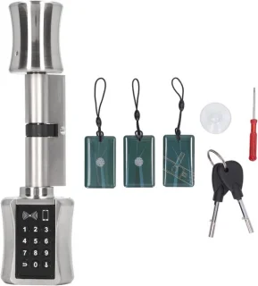 Elektrische smart lock cilinder zilver