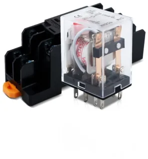 Elektromagnetisch relais - 8 pin sokkel - 12V 10A