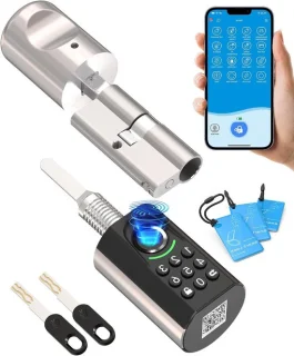 Elektronisch deurslot – slim slot – toegangscontrole huis – zilver