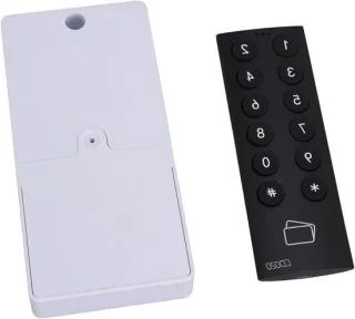 Elektronisch kastslot, digitaal deurslot, 39 x 111 mm, zwart