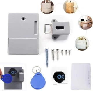 Elektronisch kastslot RFID 86x63x29 mm grijs