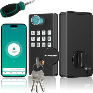 Elektronisch Slim Deurslot Mat Zwart