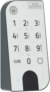 Elektronisch toetsenbord - cijfercode bediening - 1165 x 58 x 325 mm - antraciet wit