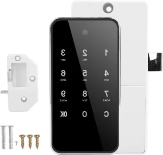 Elektronisch wachtwoordslot, 128 x 64 mm, zilver