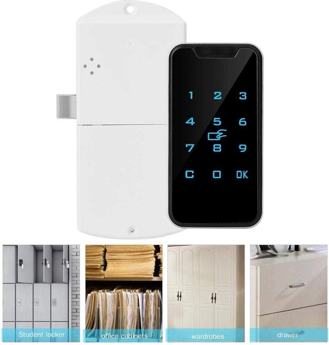 Elektronische Kabinet Lock Zinklegering Smart RFID Wachtwoordsluittype