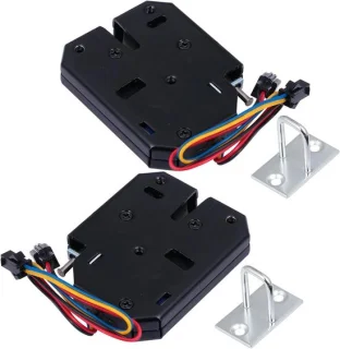Elektronische kastsloten - magnetische ladevergrendeling - 7,5 x 6 x 1 cm - zwart
