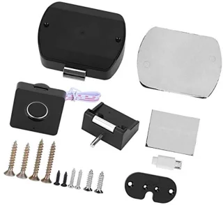 Fingerprint Lock Smart Drawer Cabinet Lock Black