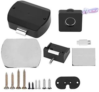Fingerprint Lock Smart Drawer Cabinet Lock Black