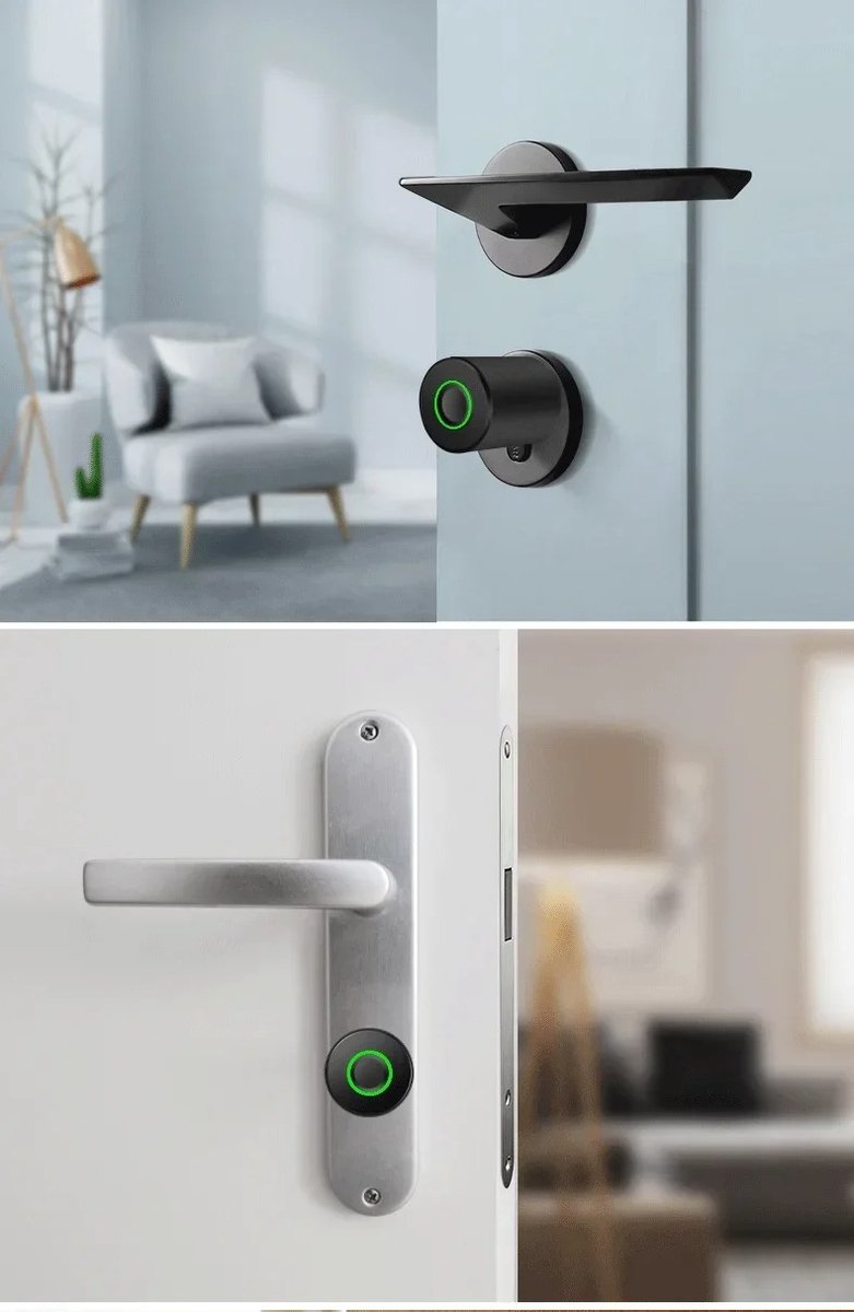 Fingerprint Lock Verstelbaar 70mm Slotcilinder Waterdicht