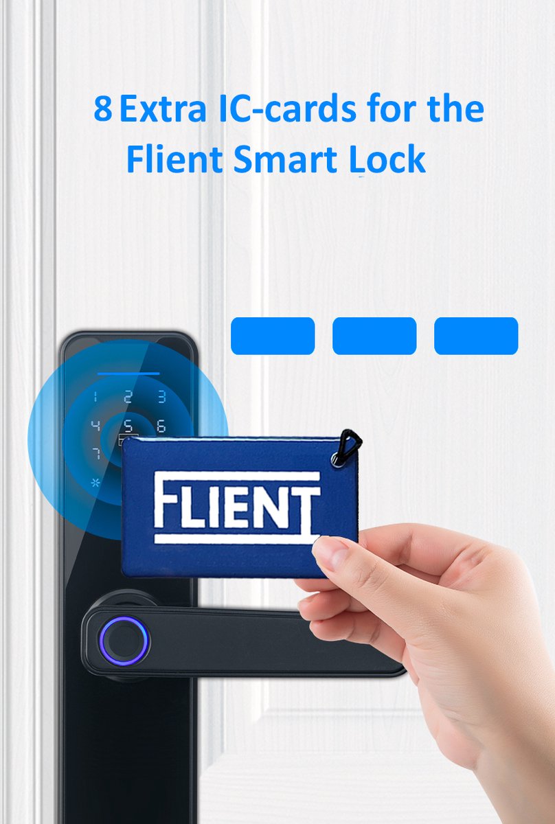 Flient RFID Cards 8-pack voor Smart Locks