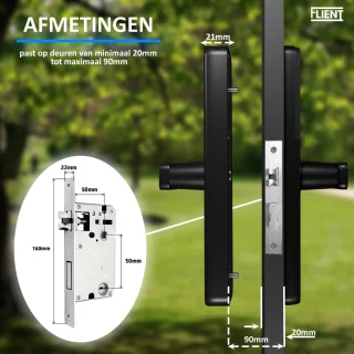 Flient Smart Lock Advanced Slim deurslot zwart