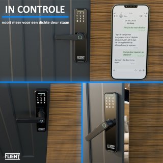 Flient Smart Lock Advanced Slim deurslot zwart