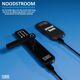 Flient Smart Lock Advanced Slim deurslot zwart