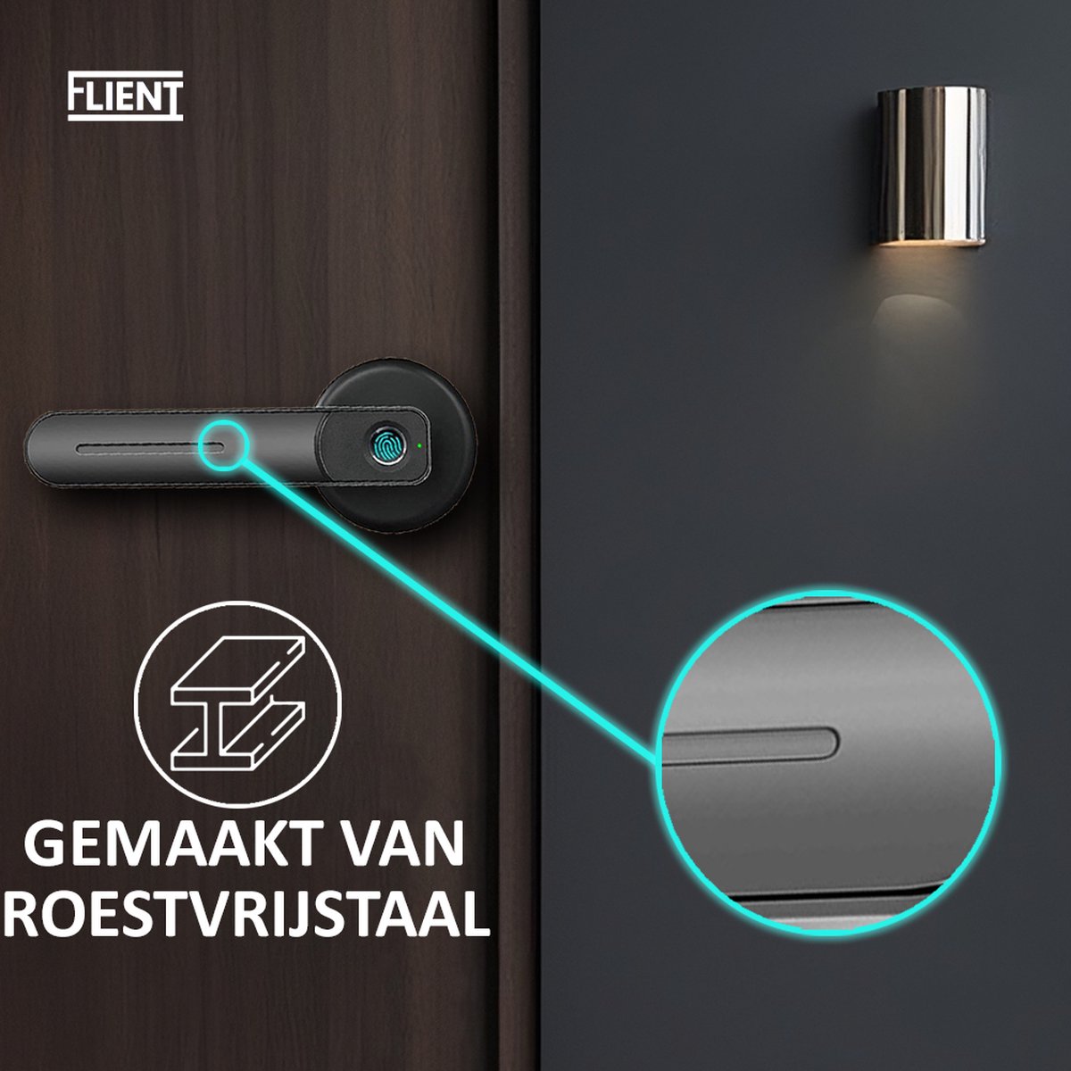 Flient Smart Lock Casual 1.0 Zwart Deurslot