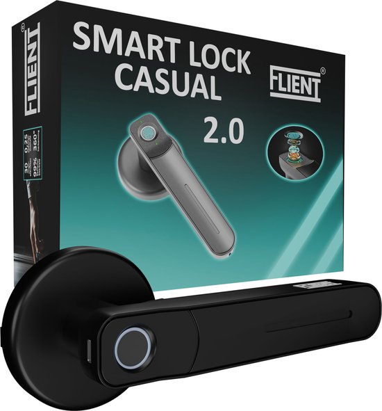 Flient Smart Lock Casual 2.0 Zwart Deurslot