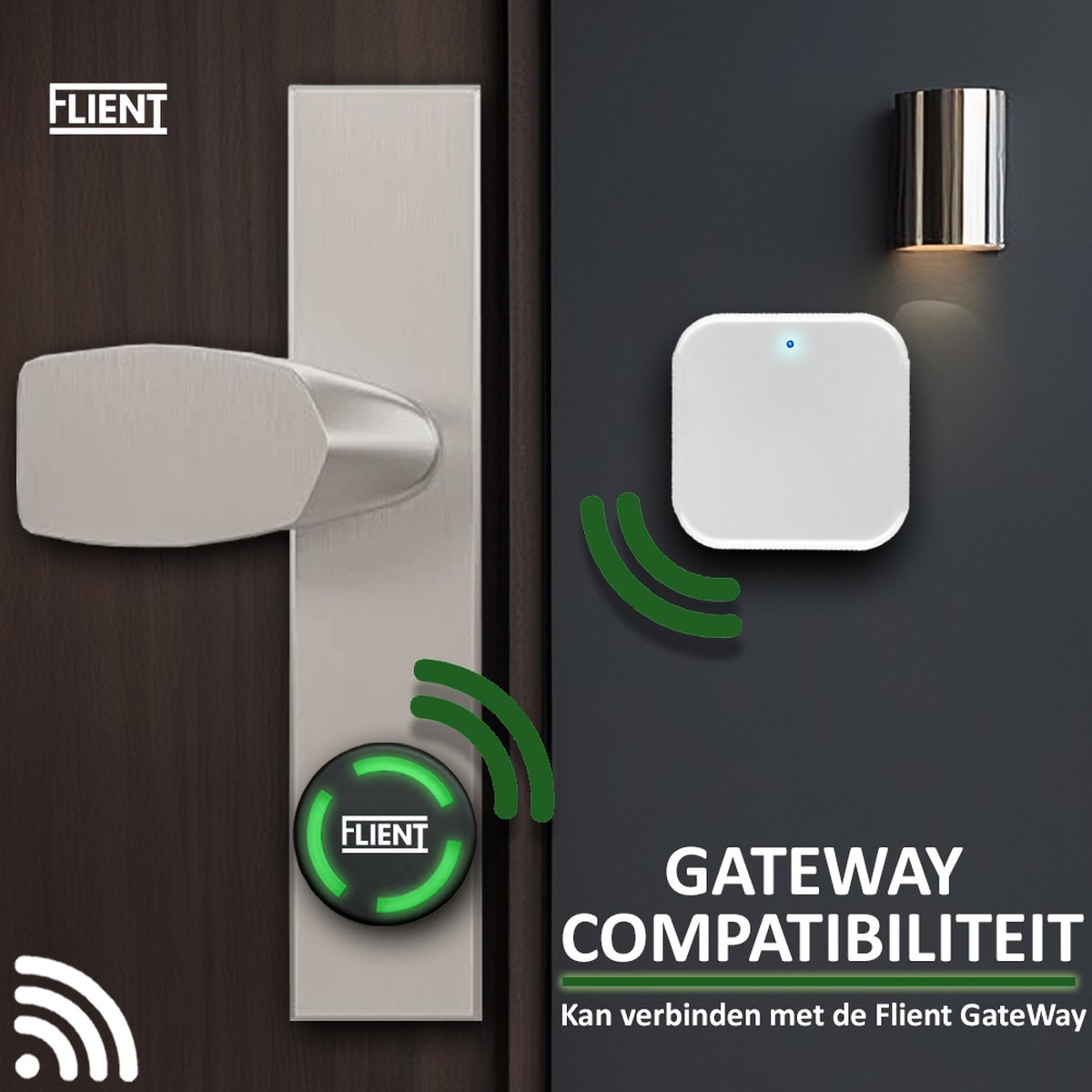 Flient Smart Lock Eon Slim Cilinderslot 32.5/32.5 RVS