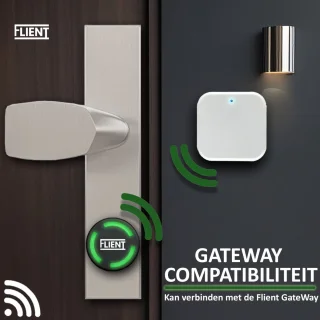 Flient Smart Lock Eon Slim Cilinderslot 32.5/32.5 RVS