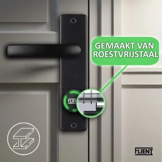 Flient Smart Lock Eon Slim Cilinderslot 32.5/32.5 RVS