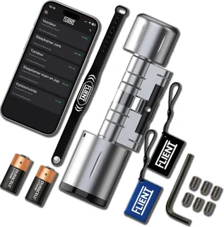 Flient Smart Lock Eon Slim Cilinderslot 32.5/32.5 RVS
