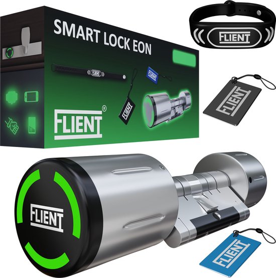 Flient Smart Lock Eon Slim Cilinderslot 32.5/32.5 RVS