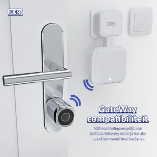 Flient Smart Lock Evo Slim Cilinderslot RVS Zilver