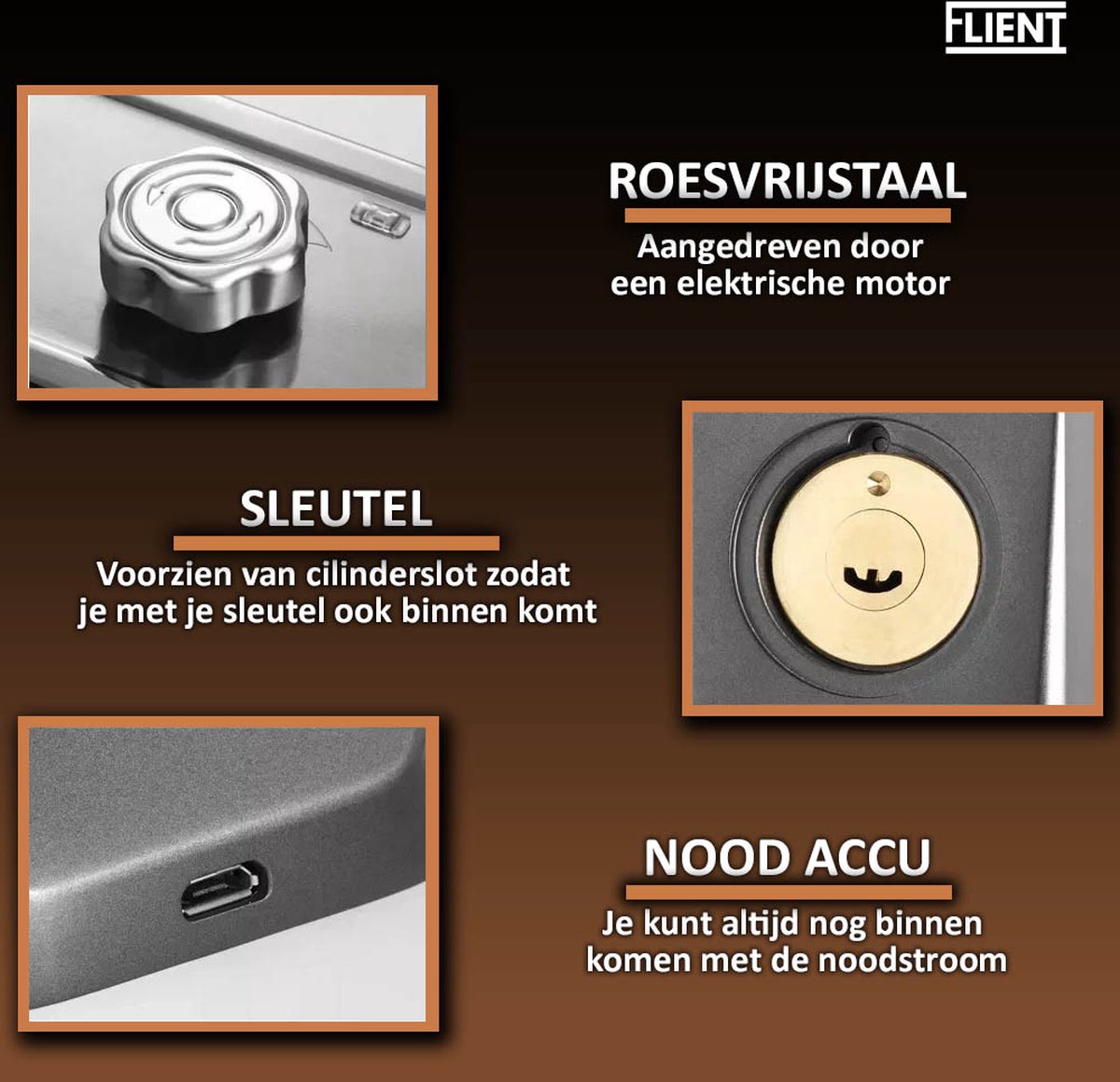 Flient Smart Lock GateGuard Slim Oplegslot