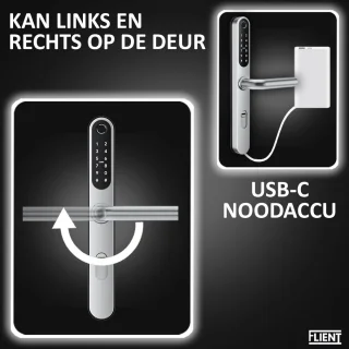Flient Smart Lock Versa Deurslot Zilver RVS