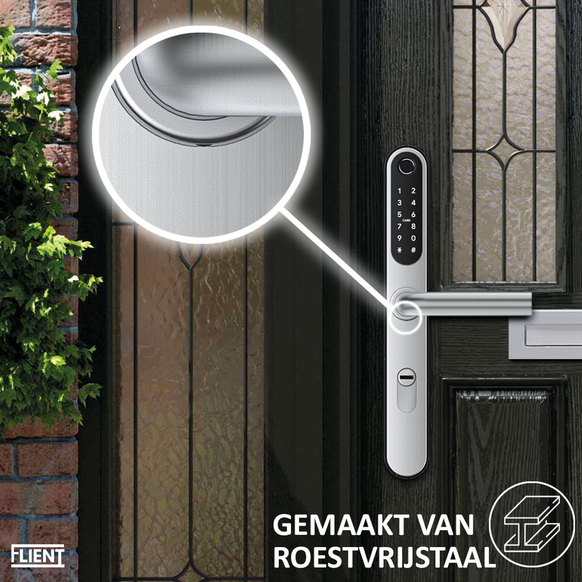 Flient Smart Lock Versa Deurslot Zilver RVS