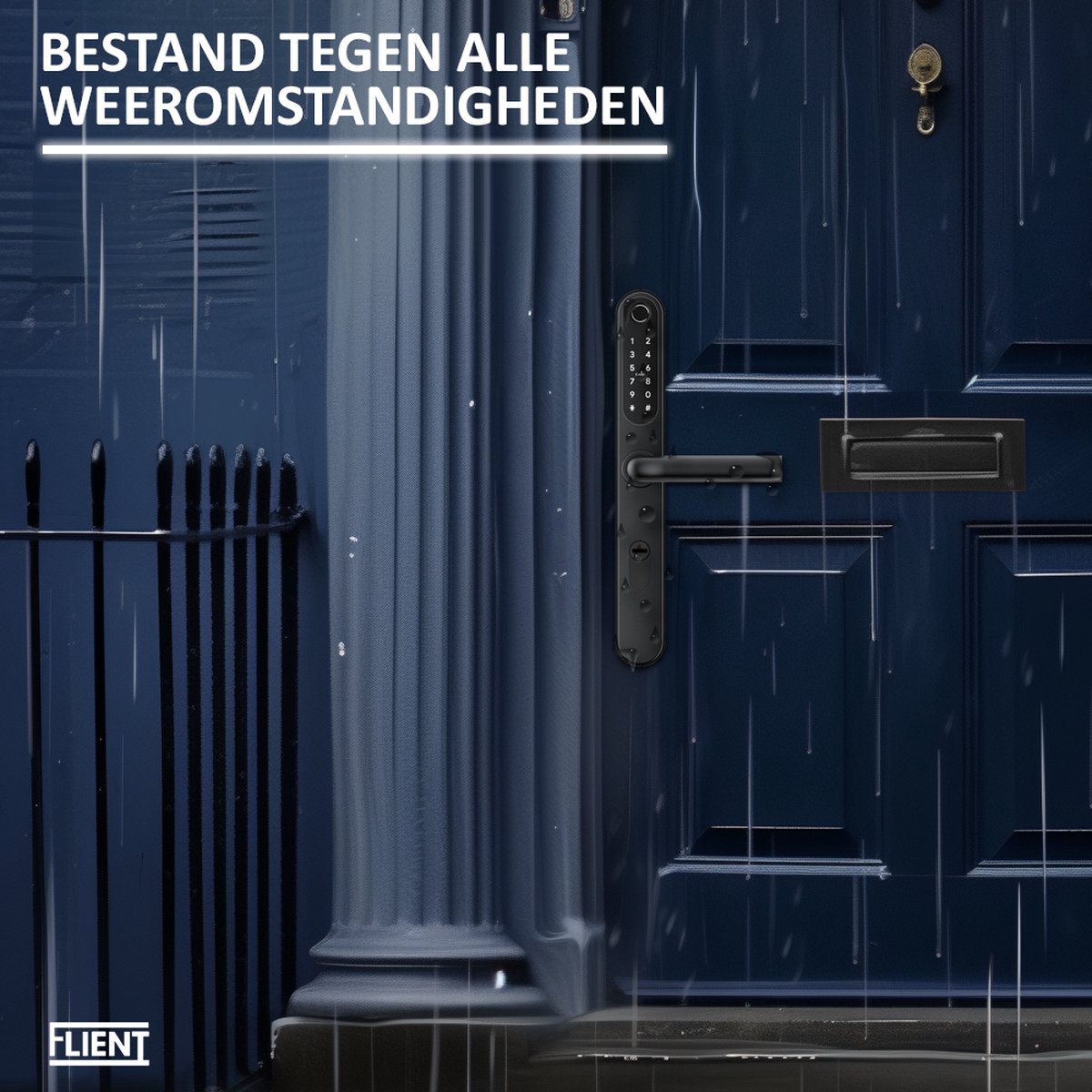 Flient Smart Lock Versa Slimme Deurslot Zwart/RVS