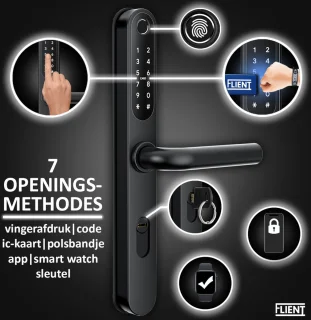 Flient Smart Lock Versa Slimme Deurslot Zwart/RVS