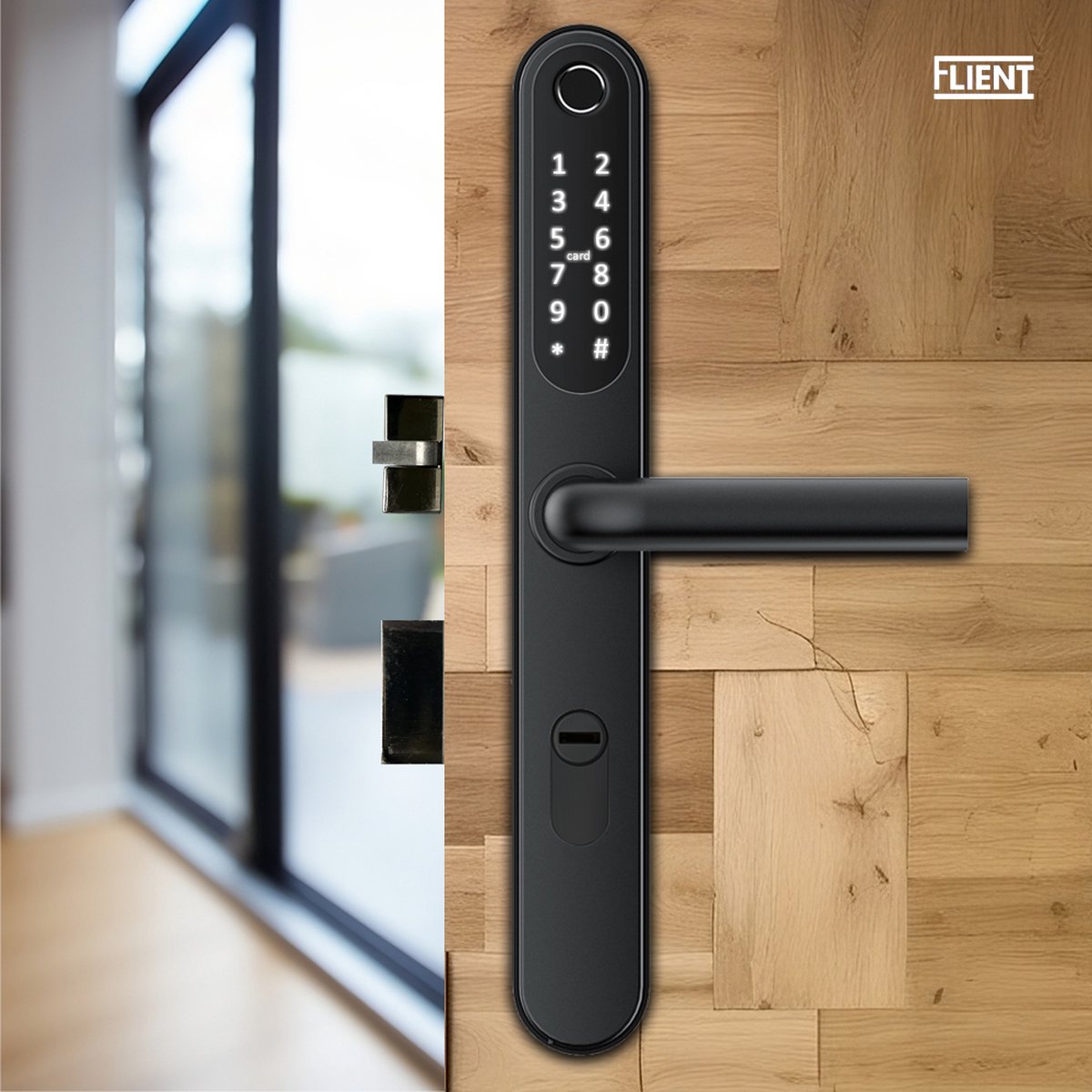 Flient Smart Lock Versa Slimme Deurslot Zwart/RVS