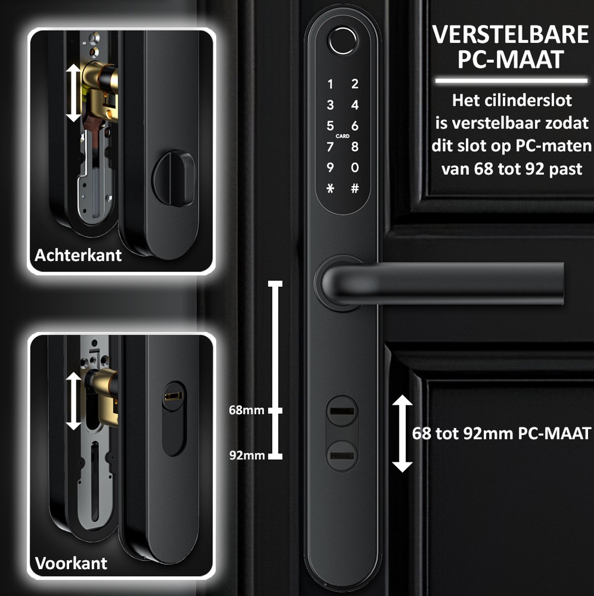 Flient Smart Lock Versa Slimme Deurslot Zwart/RVS