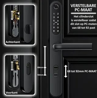 Flient Smart Lock Versa Slimme Deurslot Zwart/RVS