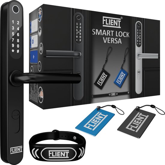 Flient Smart Lock Versa Slimme Deurslot Zwart/RVS