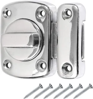 Gepolijst chrome deurslot met zilveren klink - 40x56 mm