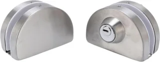 Glazen deurslot zilver