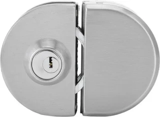 Glazen frameloos deurslot roestvrij staal 10-12 mm geborsteld
