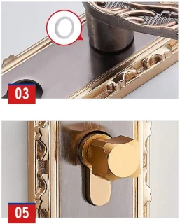 Golden crown retro vintage deurslot